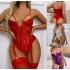 New European and American sexy lingerie, sexy sleepwear with lace embellishments, one-piece sheer sleepwear.