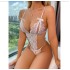 European and American Style Gathered Sexy Lingerie Sleepwear Hollow Out Backless Bodysuit Adult Sexy Temptation Uniform Set